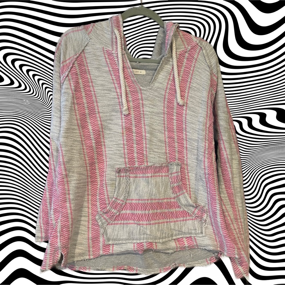 Ocean Drive Pink & Gray Baja Hoodie